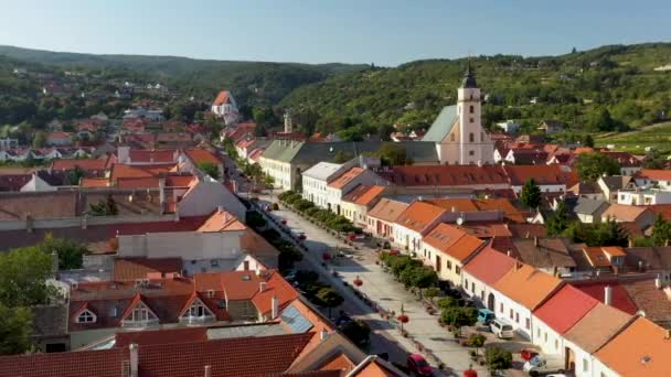 Drone Shot Svt Jur Saint George Historical Town Northeast Bratislava — Vídeos de Stock
