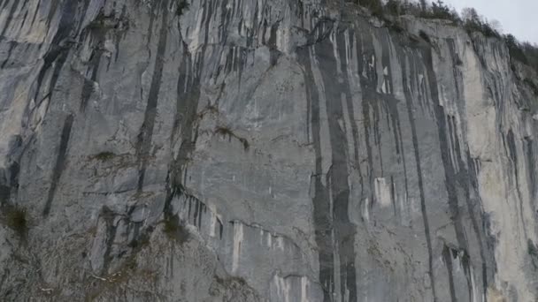 Uitzicht Vanuit Lucht Oplopend Schot Schilderachtige Uitzichtmuur Van Gler Wand — Stockvideo