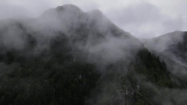 Σλοβενία Misty Mountain Landscape Aerial Drone Mp4 — Αρχείο Βίντεο