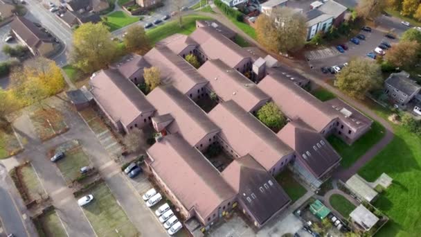 Canterbury City Council Kantoor Gebouw Drone Vliegen Dolly Voorwaarts — Stockvideo