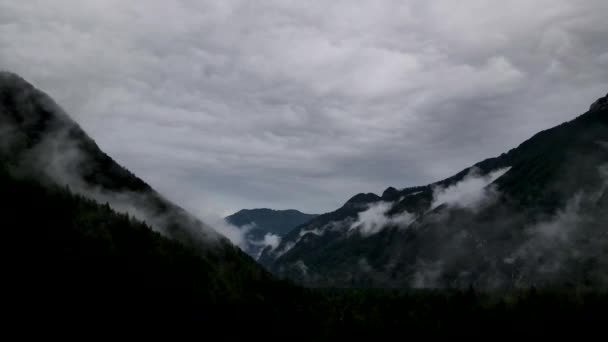 Slovenia Misty Mountain Landscape Aerial Drone Mp4 — стокове відео