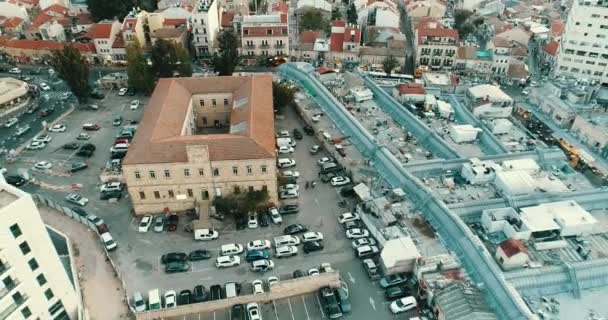 Shuk Machane Yehuda Jerusalem Israel Drone Aerial View Traditional Bazaar — Stock video