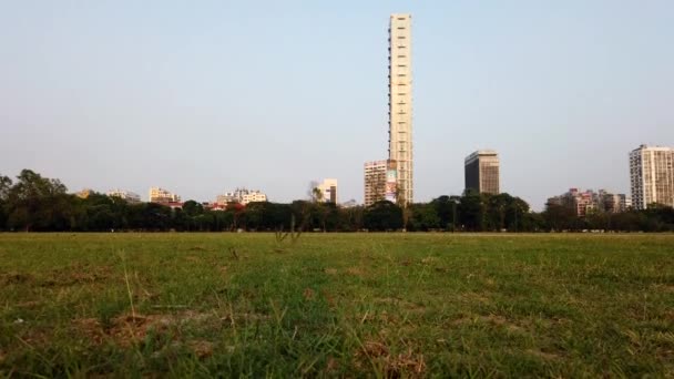 Kolkata Timelapse Vídeo Icônico Edifício Juntamente Com Maidan Brigada Terra — Vídeo de Stock