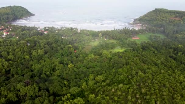 Vista Affascinante Drone Kudle Beach Gokarna India Questo Video Stato — Video Stock