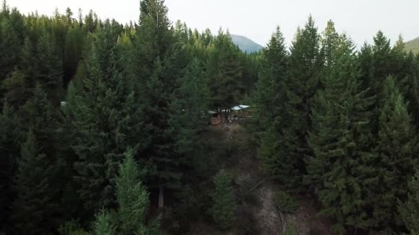 Drone Barile Campeggio Unico — Video Stock