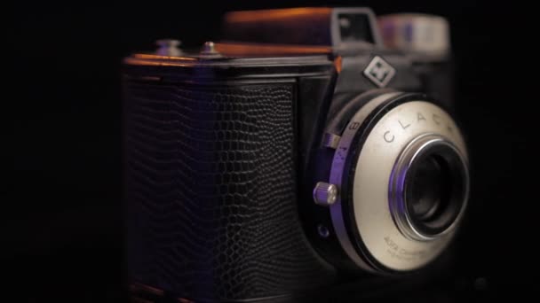 Vintage Κάμερα Φωτογραφικού Φιλμ Agfa Clack Από Δεκαετία Του 1970 — Αρχείο Βίντεο