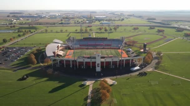 Bowling Green State University Doyt Perry Stadion Piłkarski Side Shot — Wideo stockowe