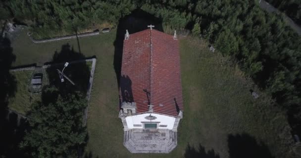 Церковь Монте Санто Фанио Маленькой Деревушке Севере Португалии — стоковое видео