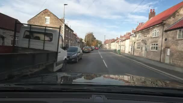 Dashcam Beelden Van A170 Pickering Een Zonnige November Ochtend Beperkte — Stockvideo