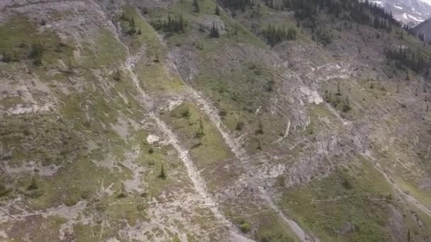 Uçan Gölgelerle Sarp Kayalıklardan Geri Çekiliyor — Stok video
