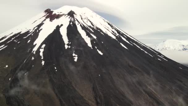 Mount Ngauruhoe Mount Doom Tongariro National Park Vacker Antenn Vulkaniska — Stockvideo