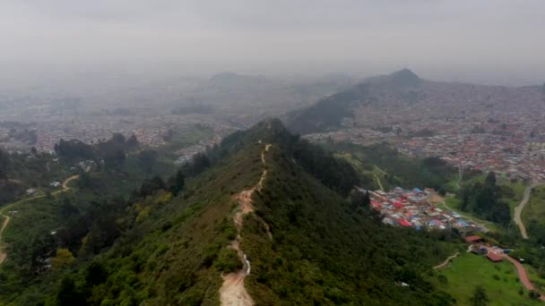 Doğal Park Bogota Nın San Cristobal Dan Görüntü — Stok video