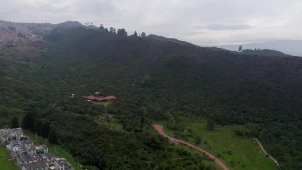 Naturpark Schutzhütte Bogota Blick Von San Cristobal — Stockvideo