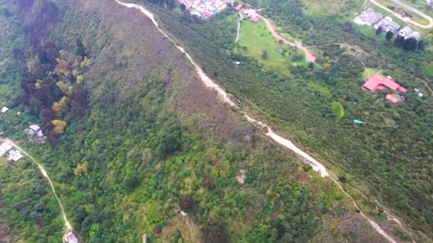Вход Природный Парк Внутри Богота Вид Стороны Сан Кристобаль — стоковое видео