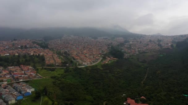 Entrenubes Natural Park Μπογκοτά Κολομβία Θέα Από San Cristobal — Αρχείο Βίντεο