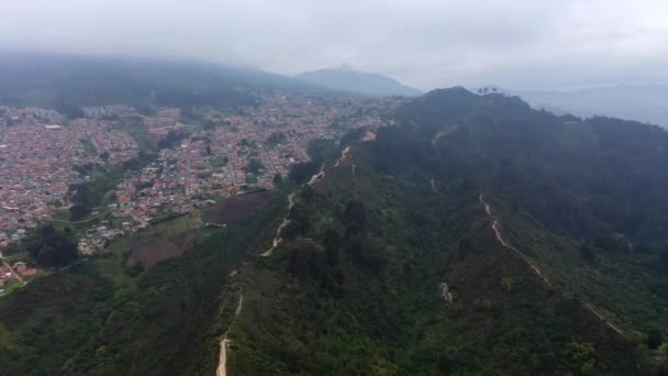 Parco Naturale Entrenubes Bogotà Vista San Cristobal — Video Stock