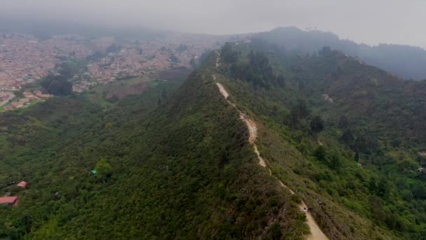 Entrenubes Natural Park Богота Колумбия View San Cristobal — стоковое видео