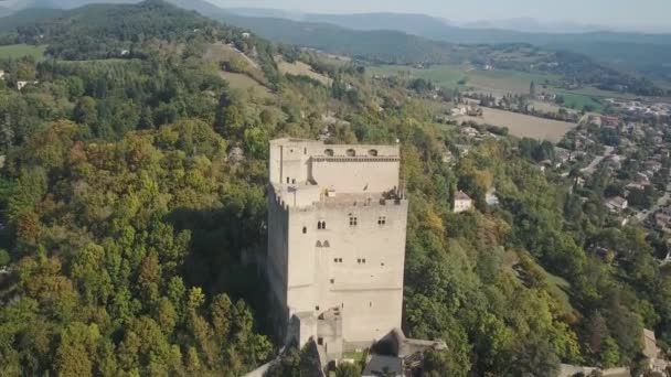 Old Historic Tour Crest Crest Tower Mountain Drome França Ascensão — Vídeo de Stock