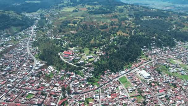Guatemalas Highlands Forest Hill Mount Sinai Koloniala Quetzaltenango Xela Guatemala — Stockvideo