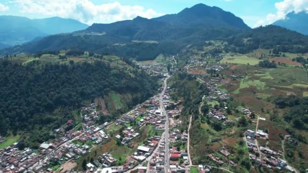 Highlands Mountains Valley Road Poblíž Quetzaltenango Xela Guatemala — Stock video