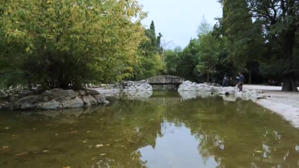 Национальный Сад Ранее Королевский Сад Является Общественный Парк Акров Центре — стоковое видео