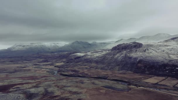 Zimní Scéna Islandu — Stock video