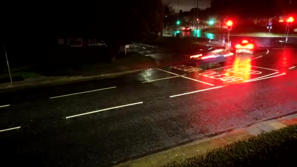 Timelapse Tráfico Semáforos Todo Obturador Lento — Vídeo de stock