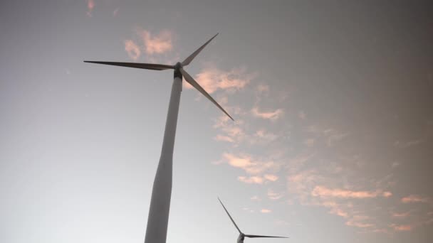 Windmühle Steht Bei Sonnenuntergang Still — Stockvideo