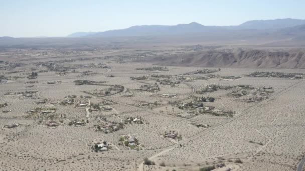 Letecký Pohled Borrego Springs Kalifornie Při Pohledu Saltonské Moře — Stock video