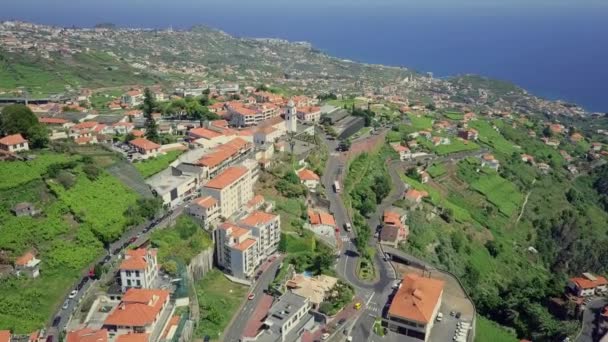 Luftbewegung Über Der Gemeinde Hang Von Madeira Portugal Mittag — Stockvideo