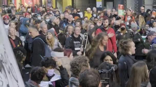 Över 250000 Människor Samlas Vid Cop26 Climate Protest Glasgow — Stockvideo