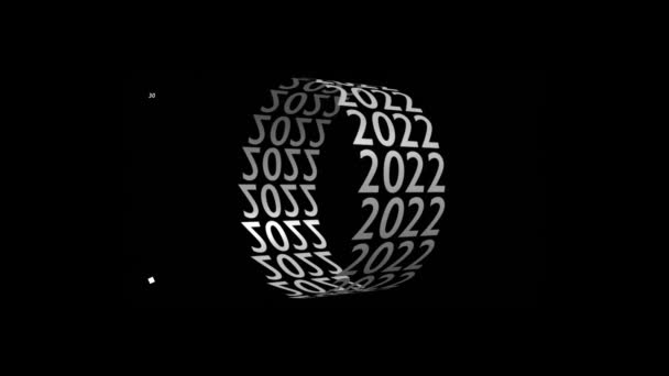 Animace 2022 Happy New Year Loop Animation Reklamní Animovaný Nápis — Stock video