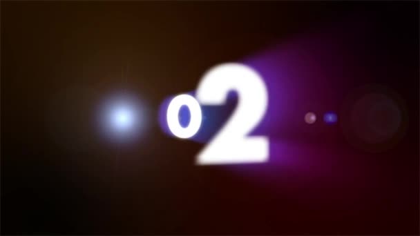 2022 animation. Shiny blue numbers 2022 background light. Happy new year concept sign