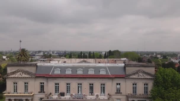 Εναέρια Drone Palacio Sans Souci Buenos Aires Αργεντινή — Αρχείο Βίντεο