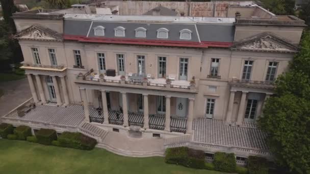 Orbitális Drónfelvétel Sans Souci Palotáról Palacio Sans Souci Buenos Airesben — Stock videók