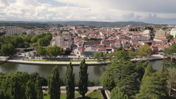 Umlaufendes Stadtbild Des Malerischen Portugiesischen Städtchens Chaves Portugal — Stockvideo