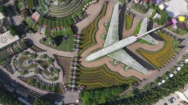 Vue Drone Miracle Garden Grand Jardin Fleurs Naturelles Dans Monde — Video