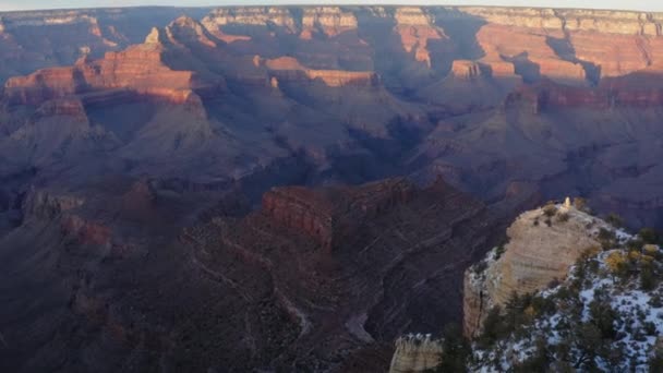 Widok Lotu Ptaka Głębokiej Doliny Wielkiego Kanionu Shoshone Point Usa — Wideo stockowe