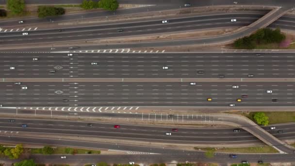 Drone Luchtfoto Video Van Enorme Panamericana Snelweg Buenos Aires Uitzicht — Stockvideo