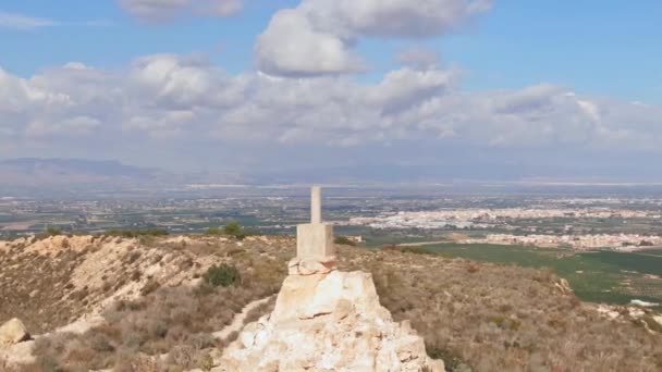 Spanya Algorfa Yakınlarındaki Escotera Akdeniz Yürüyüş Patikası — Stok video