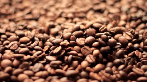 Hurda Bir Videoda Kavrulmuş Kahverengi Kahve Çekirdekleri — Stok video