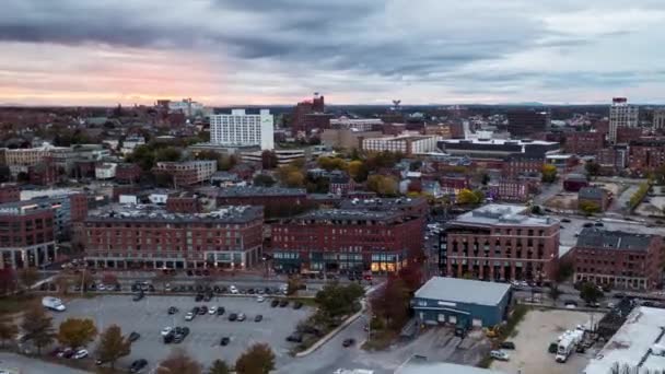 Splendido Time Lapse Aerea Portland Maine Old Port — Video Stock