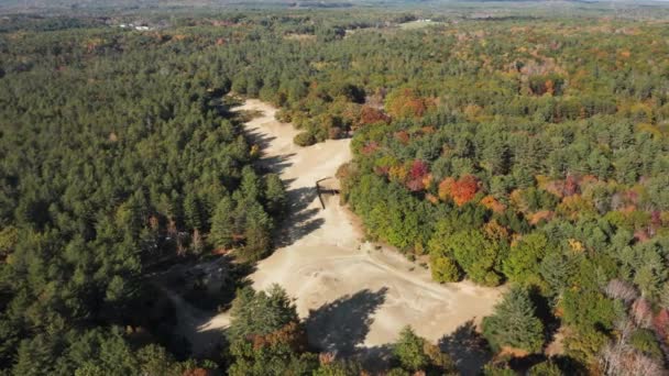 Prachtig Uitzicht Vanuit Lucht Woestijn Van Maine Freeport — Stockvideo