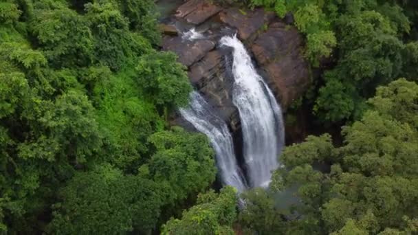 Pie Drono Ashoka Waterfall Igatpuri — Vídeos de Stock