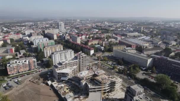 Vista Aerea Nuovo Cantiere Residenza Commerciale Bea City Nell Olomouc — Video Stock