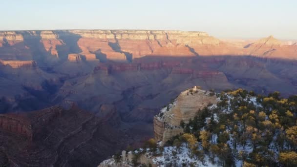 Majestic Βουνά Και Βαθιά Κοιλάδα Του Grand Canyon Από Σημείο — Αρχείο Βίντεο