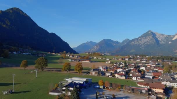 Manhã Tirar Fôlego Levante Vasto Céu Azul Tirol Áustria Elevador — Vídeo de Stock