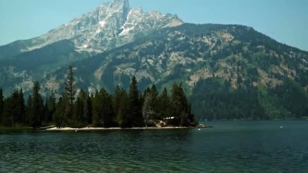 Lenyűgöző Táj Természet Dönthető Fel Lövés Fenséges Grand Teton Nemzeti — Stock videók