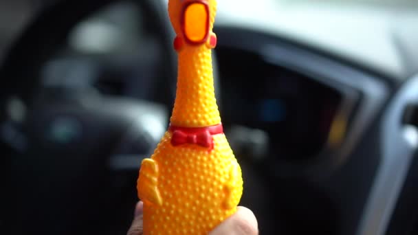 Kurczak Postać Która Krzyczy — Wideo stockowe