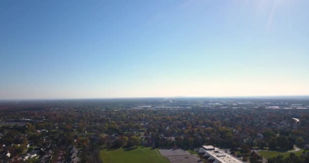 Subrubs Midwest Columbus Skyline Can Seen Far Away Shot Ohio — Stock Video